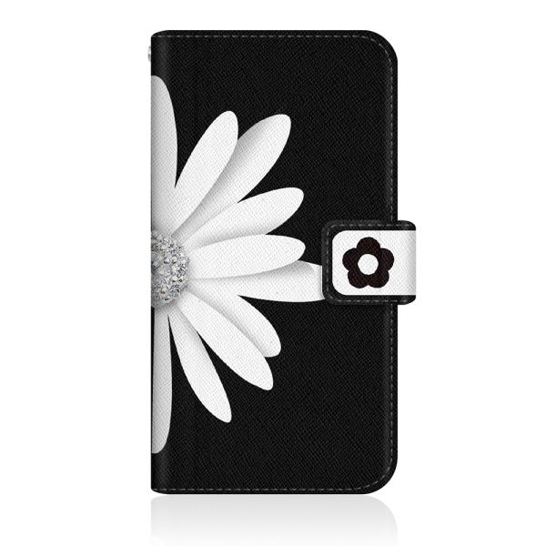 iPhone 12 (iPhone12) オリジナルデザイン 【 モノトーン B&amp;W ビッグ フラワ...