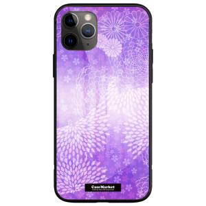 iPhone 12 Pro Max (iPhone12ProMax) 桜吹雪に牡丹 2846 紫 パ...