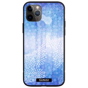 iPhone 12 Pro Max (iPhone12ProMax) 桜吹雪に牡丹 2847 青 ブ...