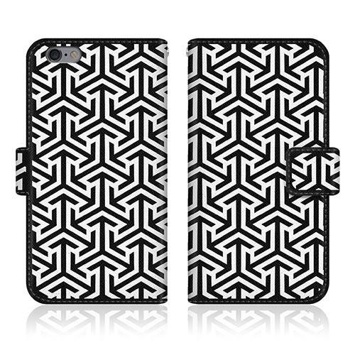 iPhone 6 (4.7inch) (iPhone6) オリジナルデザイン 【 幾何学模様 モノト...