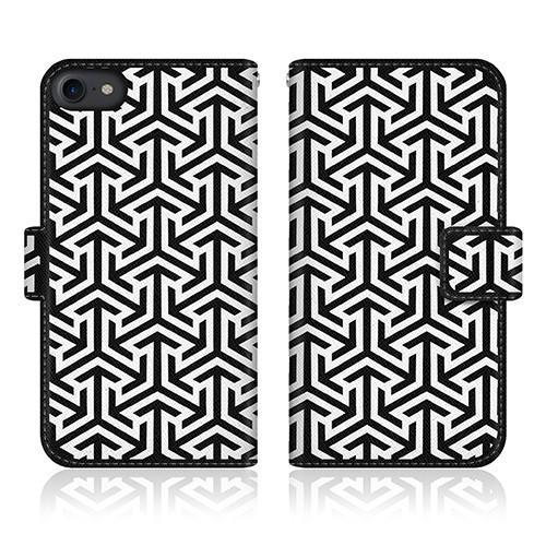 iPhone 8 (iPhone8) オリジナルデザイン 【 幾何学模様 モノトーン The Poi...