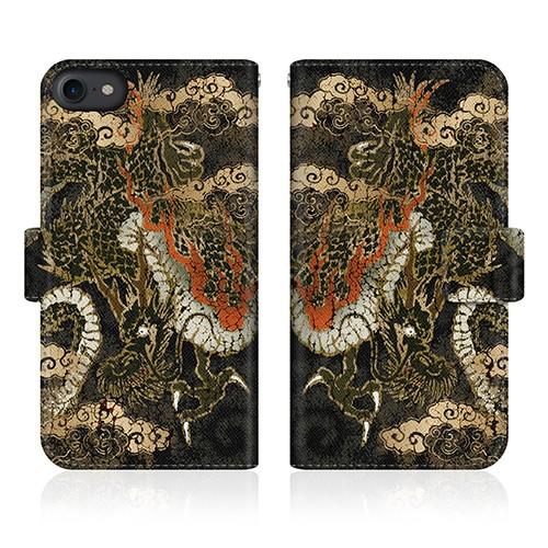 iPhone 8 (iPhone8) オリジナルデザイン 【 昇り龍 天龍 スリム ダイアリー  】