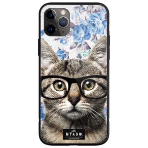 iPhone XS (iPhoneXS) NYAGO ノート キュート メガネ フェイス キャット ...