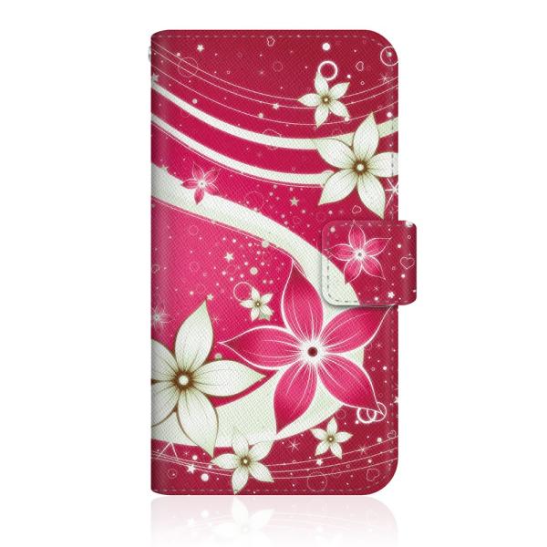 Android One  (S5) オリジナルデザイン 【 夏華の乱舞 和柄 ボタニカル 紅花と水流...