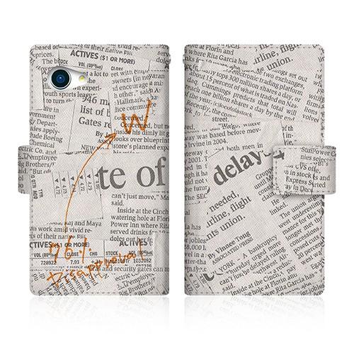 AQUOS Compact (SH-02H) オリジナルデザイン 【 ニュースペーパー クラシック ...