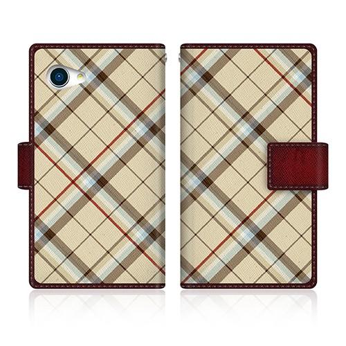 AQUOS Compact (SH-02H) オリジナルデザイン 【 英国 チェック柄 クラシカル ...