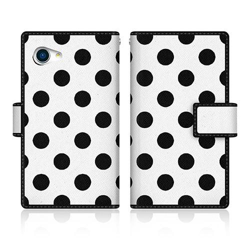 AQUOS Compact (SH-02H) オリジナルデザイン 【 ドット モノクロ パターン ホ...