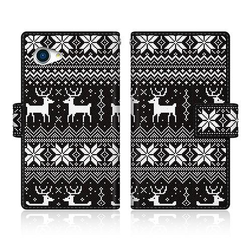 AQUOS Compact (SH-02H) オリジナルデザイン 【 フェアアイル ディアー モノク...