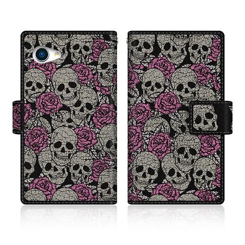AQUOS Compact (SH-02H) オリジナルデザイン 【 スカル &amp; ローズ ロックテイ...