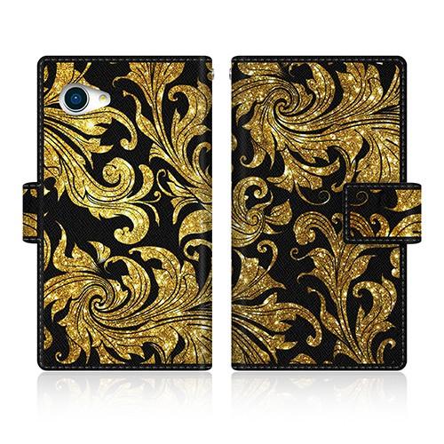 AQUOS Compact (SH-02H) オリジナルデザイン 【 クイーン ゴールド ダマスク ...