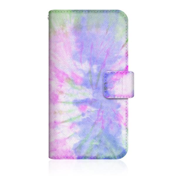 AQUOS zero （SH-M10） オリジナルデザイン 【 タイダイ柄 パープル スリム ダイア...