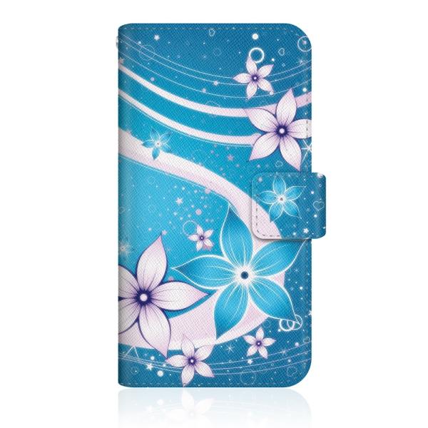 AQUOS sense6 (SH-M19) オリジナルデザイン 【 夏華の乱舞 和柄 ボタニカル 蒼...