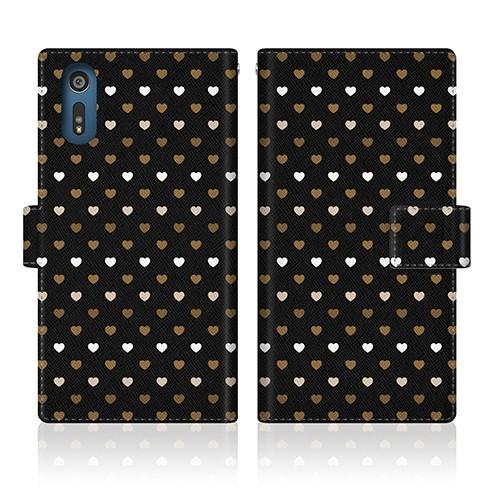 Xperia XZ (SO-01J) オリジナルデザイン 【 レインボー ハート 50S スリム ダ...