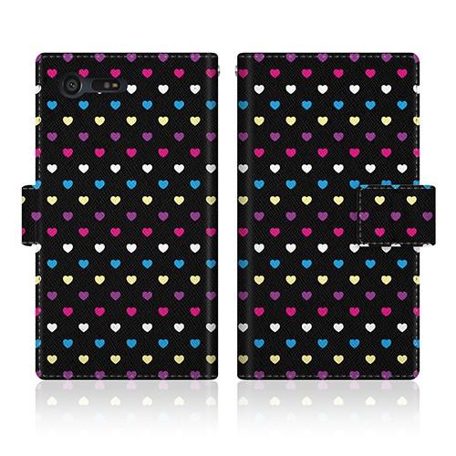 Xperia X Compact (SO-02J) オリジナルデザイン 【 レインボー ハート 50...