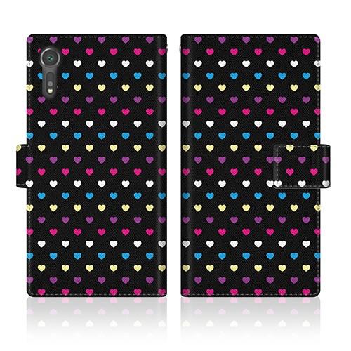 Xperia XZs (SO-03J) オリジナルデザイン 【 レインボー ハート 50S スリム ...