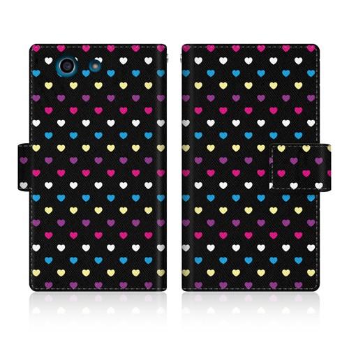 Xperia A4 (SO-04G) オリジナルデザイン 【 レインボー ハート 50S スリム ダ...