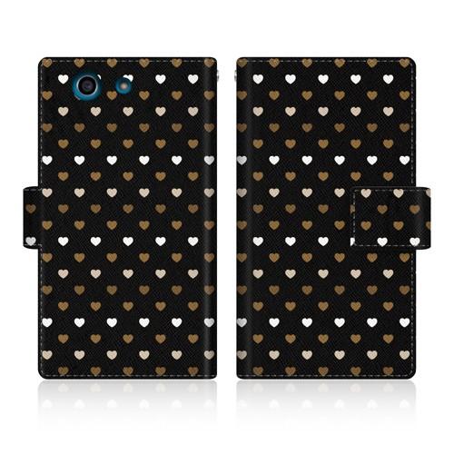 Xperia A4 (SO-04G) オリジナルデザイン 【 レインボー ハート 50S スリム ダ...