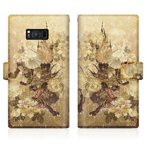 Android One (X1) オリジナルデザイン 【 屏風 和柄 雲 獅子 菊花紋章 風雲  】