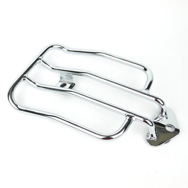 04-19 スポーツスター用 クロームメッキ リアキャリア 4.5kg ソロシート用 ラバーマウント...