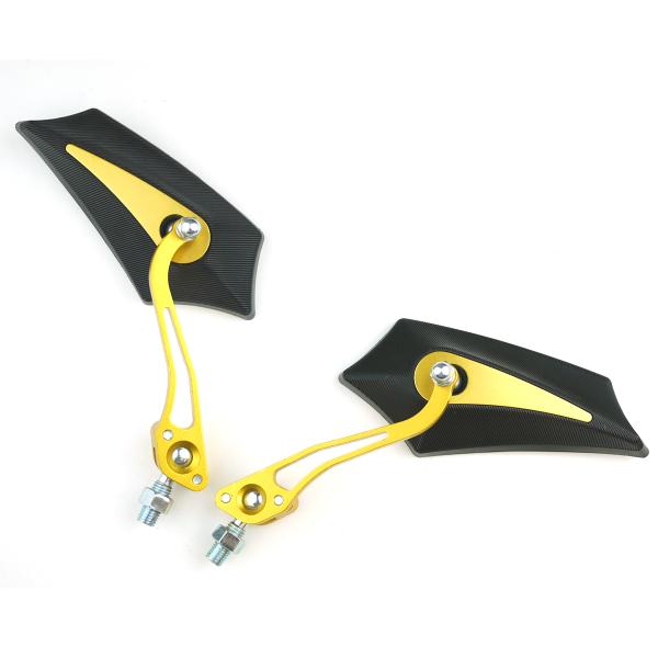 ウイングミラー 金 ゴールド SR400 VOX アクシス XJR400R TW200 TW225 ...