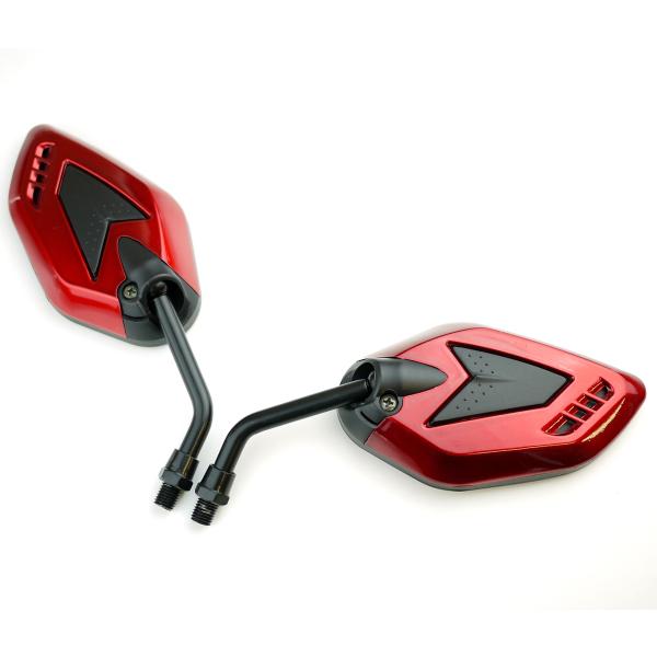 レッド アローミラーM10正ネジ 赤 CRF250L CRF250M WR250R WR250X D...