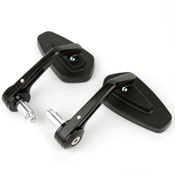 バーエンド ミラー黒 ブラック スリム アルミステー SR400 VOX アクシス XJR400R ...