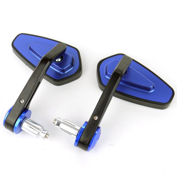 バーエンド ミラー青 ブルー スリム アルミステー SR400 VOX アクシス XJR400R T...