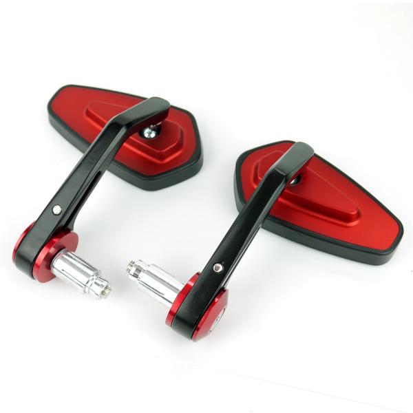 スリム バーエンド レッド ミラー赤 アルミステー FTR223 CB223S ディオ CRF250...