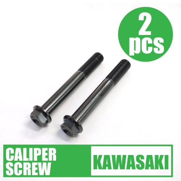 ZX25R ZX25R SE用64チタン製フロントキャリパーマウントボルト2本セット ブラック Ti...