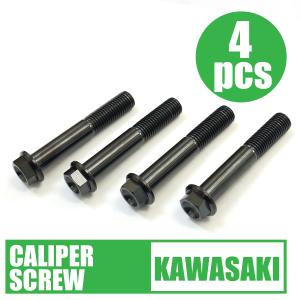 ZRX1200 DAEG用64チタン製フロントキャリパーマウントボルト4本セット