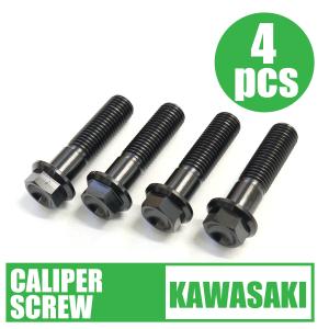 ZRX1200 DAEG用64チタン製フロントキャリパーマウントボルト4本セット