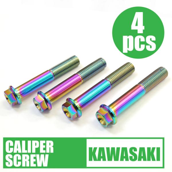 ZX-10R　16-用64チタン製フロントキャリパーマウントボルト4本セット Ti-6Al-4V 焼...