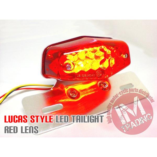 レッドレンズ LED ルーカス テール ランプ KLX250 KDX220SR Dトラッカー KSR...