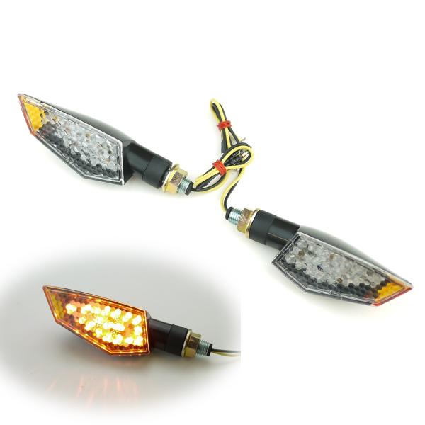 左右セット グリッターLEDウインカーC クリアレンズ ニンジャ250R Z250 ZRX400 ゼ...