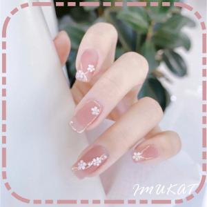 ネイルチップ 春夏 優しい色合い 長い 長ネイル ピンク 花 送料無料 付け爪 つけ爪 貼るネイル ウエディング 結婚式 披露宴 成人式 接着剤 研磨紙 チップ つけ爪 Nk033 Imukat 通販 Yahoo ショッピング