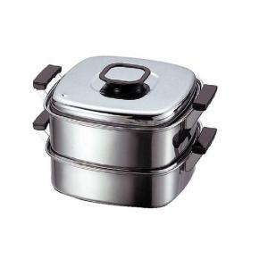 丸型 ステンレス 3段 蒸し器 27cm 電磁調理器（IH）対応 日本製 