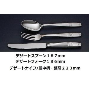 LUCKY WOOD（ラッキーウッド） 洋白銀器パリ テーブルナイフ 最中柄 鋸