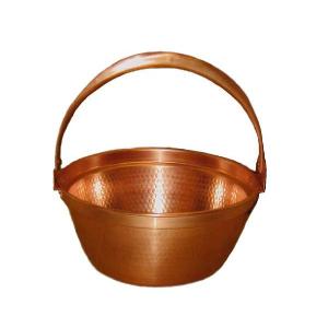 銅製 鎚目打出し 矢床鍋 約径30cm（9．0L）業務用仕様 日本製  