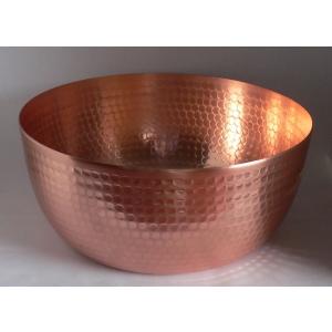 銅製 鎚目打出し 矢床鍋 約径30cm（9．0L）業務用仕様 日本製  