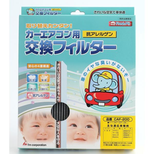 日本製　カーエアコン用　抗アレルゲン交換フィルター　１枚入×１セット