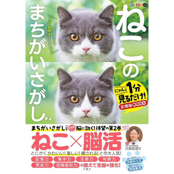 毎日脳活スペシャル　ねこのまちがいさがし２　にゃんと１分見るだけ！記憶脳瞬間強化