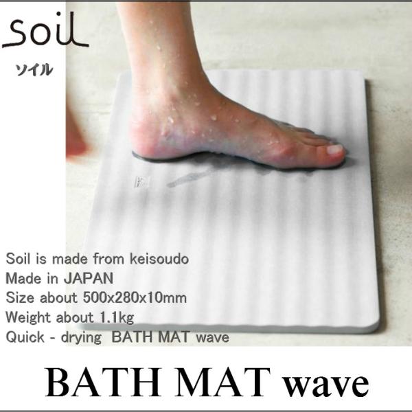 soil wave ソイル バスマット ウェーブ 珪藻土 速乾 薄型パルプ入りタイプ イスルギ