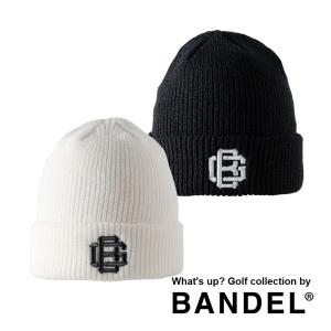 BANDEL バンデル ビーニー ニット帽 ブラック ホワイト 黒 白 刺繍 ロゴ BG LOGO BEANIE BG-BGBN｜in-store