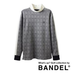 BANDEL バンデル Tシャツ GLEN CHECK BICOLOR L/S MOCK T SHIRTS BGI-3ACBLP｜in-store