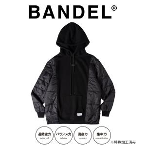 BANDEL バンデル ジャケット フーディー PADDED SLEEVE HOODIE BG-PCHD001 BLACK ブラック｜in-store