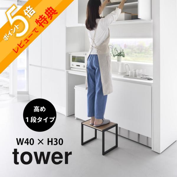山崎実業 踏み台 W40xH30 タワー tower 10123 10124