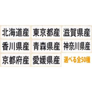 業務用販促シール 「都道府県ほか産地別シール　全50種類」35x15mm　1冊1000枚