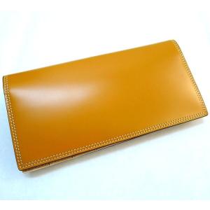 コードバン メンズ サイフ 長財布（小銭入れ無し） キャメル 札入れ サイフ ウォレット （送料・代引無料）