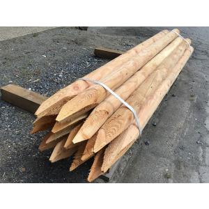 杉・桧ACQ防腐注入杭丸太1500・60 3本1セット(造園用・間伐材 