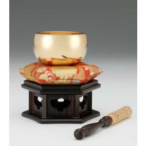 おりん 18金製 3.5寸 約500g 送料無料 りん 仏具 仏壇 高級美術工芸品 慶聚